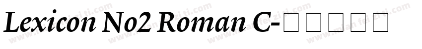 Lexicon No2 Roman C字体转换